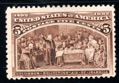 USAstamps Unused FVF US 1893 Columbian Expo Soliciting Aid Scott 234 OG MNH - Image 1 of 2