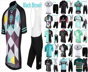Men's Cycling Jersey Sets Short /Long Sleeve Bicycle Shirts Kits Padded Bib Pant - Picture 1 of 30
