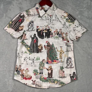 Star Wars x Reyn Spooner Shirt Boys XS White Sithmas Hawaiian Christmas - Picture 1 of 10