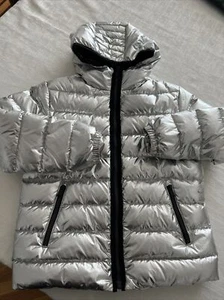 Moose Knuckle silver jacket Kid’s Sz M preowned. - Picture 1 of 10