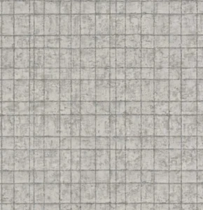 Rasch Abstract Check Pale Grey/silver Mettalic Wallpaper - Picture 1 of 3