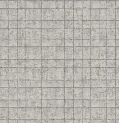 Papel pintado metálico Rasch abstracto a cuadros gris pálido/plateado Foto 1 de 3