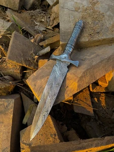 Custom Dagger/Handmade Dagger/Damascus body DAGGER/Camping knife/Viking knife - Picture 1 of 8
