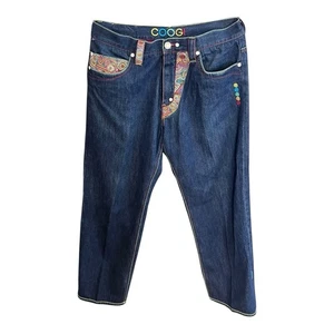 Vtg Coogi Jeans Mens 36x34 Emroidered Denim Spellout Hip Hop Streetwear Y2K - Picture 1 of 16
