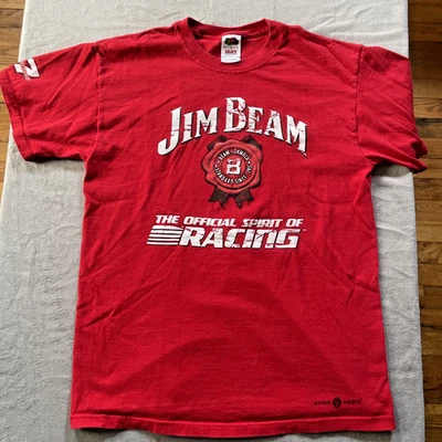 Винтажная футболка Robby Gordon Jim Beam The Spirit Of Racing 90 NASCAR размер средний тяжелый - Изображение 1 из 4