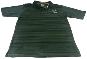 Champion NCAA USF Bulls Men's Polo Shirt Medium Green Striped Short Sleeve - Picture 1 of 10