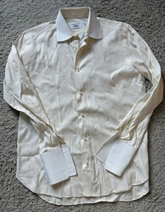 Brioni Neiman Marcus Dress Shirt Men's 15 1/2 R Cream Made In Italy EXCELLENT ✅ - Imagen 1 de 4