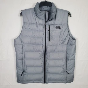 The North Face Mens 550 Goose Down Full Zip Puffer Vest Gray Large - Picture 1 of 13
