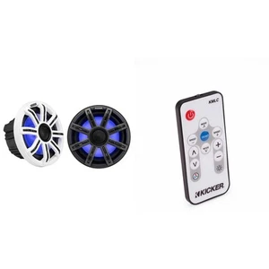 Kicker 51MSC84 - MSC 8-Inch Premium Marine 4-Ohm LED Coaxial System, Pair & 4... - Picture 1 of 6