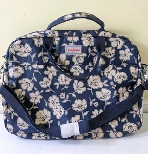 New Cath Kidston 15” Laptop Shoulder Bag Blue Floral New Nice Coated Waterproof - Picture 1 of 8