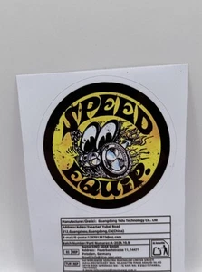 MoonEyes Racing Themed Retro Vinyl Sticker, hot rod, Americana, 8.5cm round - Picture 1 of 2