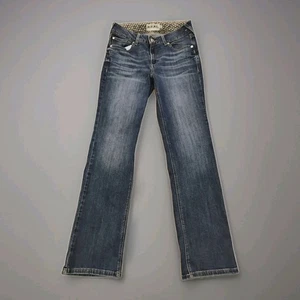 Ariat Real Denim Blue Denim Waist Stretch Thick Stitching Jeans Women's 32Rx34 - Picture 1 of 14