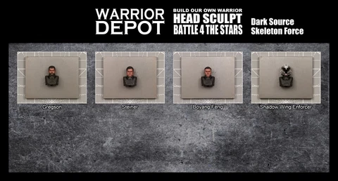 Battle For The Stars Head Sculpt Set4 Dark Source - 1/18 3.75 GI Joe Cover