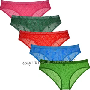Mens Tempting Jacquard Mesh  Bikin Briefs Sissy Crossdress See-through Underwear - Bild 1 von 28