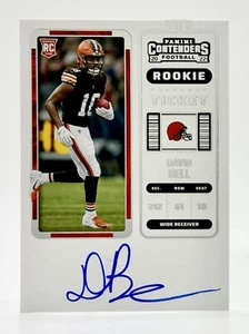 2022 Panini Contenders #113 David Bell RC Auto Cleveland Browns - Picture 1 of 2