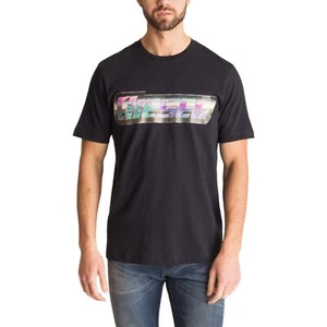 DIESEL T JUST ZG Mens T Shirt Regular Fit Short Sleeves Summer Black Cotton Tee - Picture 1 of 4