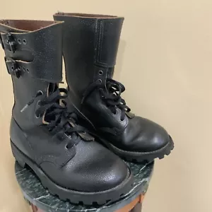 Botas de Combate de Cuero GEMA Talla 9 Negras HECHAS EN FRANCIA TALLA 7 - Imagen 1 de 11