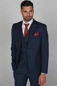 MENS PAUL ANDREW CHARLES GREY TAILORED FIT  3 PIECE SUIT WEDDING PROM 40/34 - Picture 1 of 7