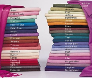 MANTÓN PASHMINA SÓLIDO 100% CACHEMIR GRANDE 125 x 250 cm TIRAR LISO: 400 COLORES - Imagen 1 de 2
