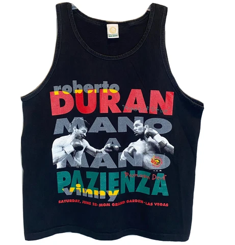 Rare 1993 Boxing Fight Night Duran Vs Pazienza MGM Grand Tank T Shirt, Large EUC Cover