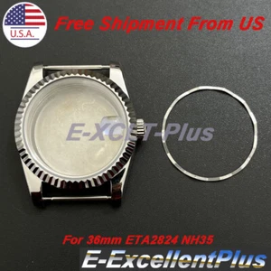 Per Custodia Orologio Datejust 36 mm ETA2824 NH35 lunetta scanalata - Foto 1 di 6