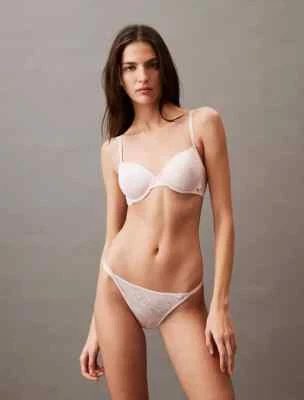 CALVIN KLEIN Tanga Transparente Marquisette Encaje Pierna Alta PANTY QF7105 $24.00 Foto 1 de 4