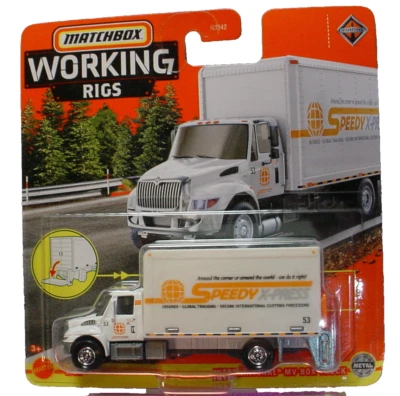 2021 Matchbox Working Rigs INTERNATIONAL MV BOX TRUCK 1/16➽ white;SPEEDY X-PRESS - Image 1 of 3