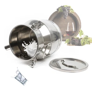 12l/3.16gallon Stainless Steel Milk Can Wine Pail Bucket Oil Dairy Pot With Lid - Picture 1 of 18