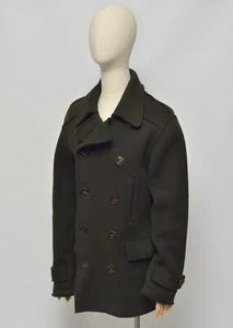 Abrigo Ralph Lauren Etiqueta Negra Lujo Para Hombre Caqui Verde Lana Talla M Hecho en Italia - Imagen 1 de 12