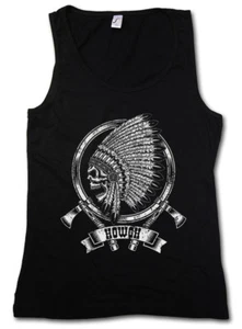 DEAD INDIAN CHIEF WOMEN TANK TOP Skeleton Chieftain Nation Headman Head Skull - Picture 1 of 1