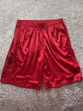Vintage AND1 Men Solid Home Court Basketball Shorts Red Sz 2XL