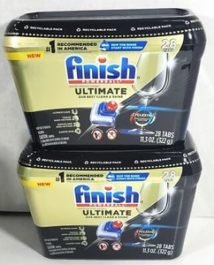 2 pack - Finish Ultimate Dishwasher Detergent Tabs - 28 Ct Each - Picture 1 of 9