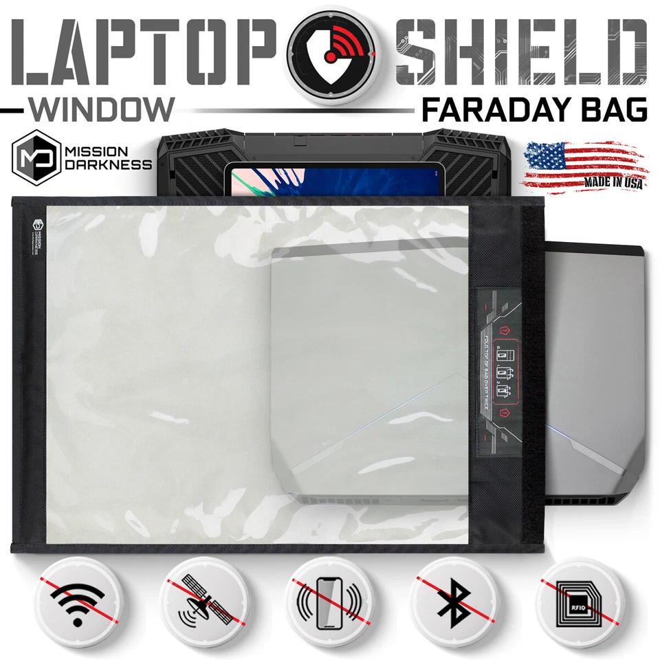 Mission Darkness Large Window Faraday Bag for Laptops