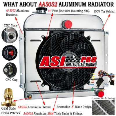 Cubierta de ventilador de radiador de 3 filas para Plymouth Concord Special Deluxe Suburban 1941-52. Foto 1 de 4