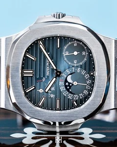 Patek Philippe Nautilus Black/Blue Men's Watch - 5712/1A-001 - Picture 1 of 5