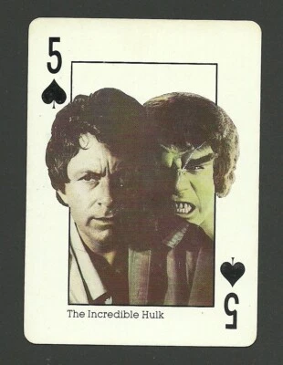 The Incredible Hulk Bill Bixby Lou Ferrigno TV Playing Card - Image 1 of 2
