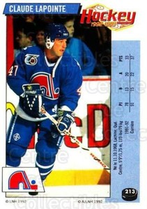 1992-93 Panini Stickers French #213 Claude Lapointe