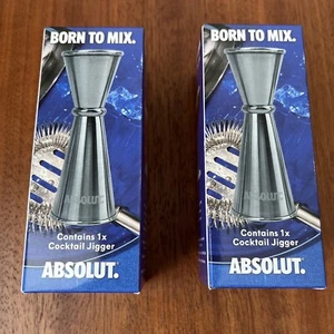 Absolute Cocktail Jigger Set Of 2 Brand New - Picture 1 of 5
