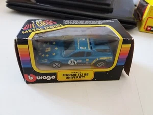 Modellino BURAGO FERRARI 512 BB UNIVERSITY cod. 4133 azzurra con scatola - Imagen 1 de 2