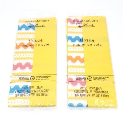 NEW Hallmark Easter Colorful Spring Gift Wrap Tissue Paper 2 Packs - 12 Sheets - Image 1 of 2
