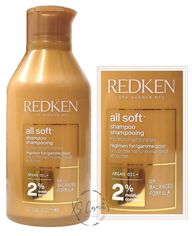 Xampu Redken All Soft para cabelos secos/frágeis proporciona maciez intensa 10,1 oz- - Imagem 1 de 1