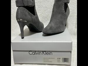 Calvin Klein NWB Women Jozie Kid Suede/Stretch Dress Bootie 8M 