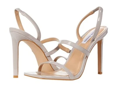 Sandalia Steve Madden Z3806 Mujer Gris Charol Gracia Tacón Tirantes Talla 8 M Foto 1 de 4