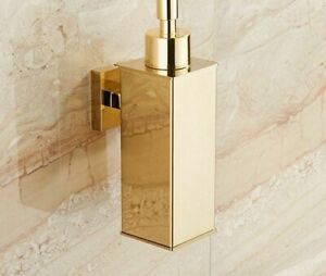 Stainless Steel Soap Dish Dispenser Bathroom Wall Mounted Modern Stylish Gold