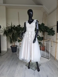 Brautkleid / Hochzeitskleid Größe 34 . Marke Weise . Kurz.NEU - Bild 1 von 11
