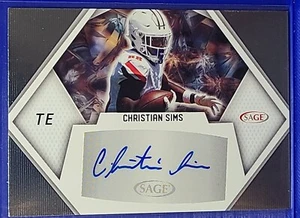 Christian Sims 2023 Sage Silver Auto Card #A-CS3 Bowling Green - Picture 1 of 2