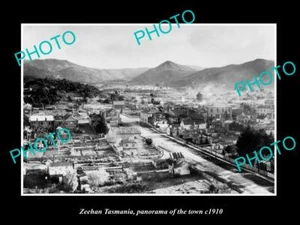 FOTO ANTIGUA TAMAÑO POSTAL DE ZEEHAN TASMANIA PANORAMA DE LA CIUDAD c1910 1 - Imagen 1 de 1
