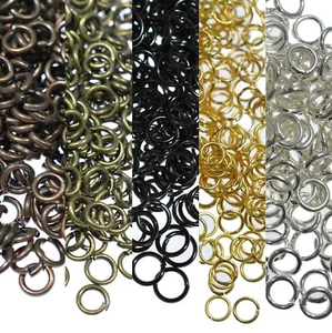 100 Pcs Metal Alloy Jump Rings Connectors Craft Choose color & Size 3mm-10mm - Picture 1 of 17