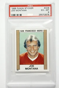 1988 Panini Stickers Joe Montana #406 PSA 6 EX-MT - Picture 1 of 2
