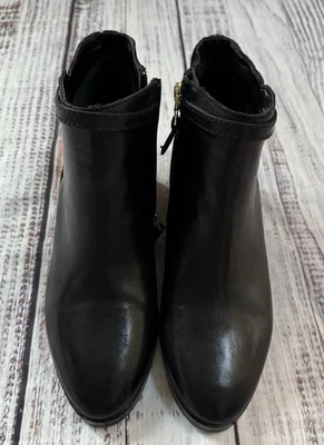 Lauren Ralph Lauren ~ Botines de cuero Damara para mujer, talla 7,5 usados una vez Foto 1 de 4
